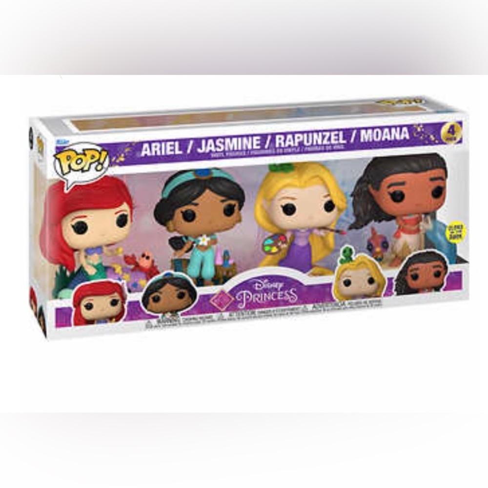 Funko Disney Princess Ariel Jasmine Rapunzel and Moana New #giftidea